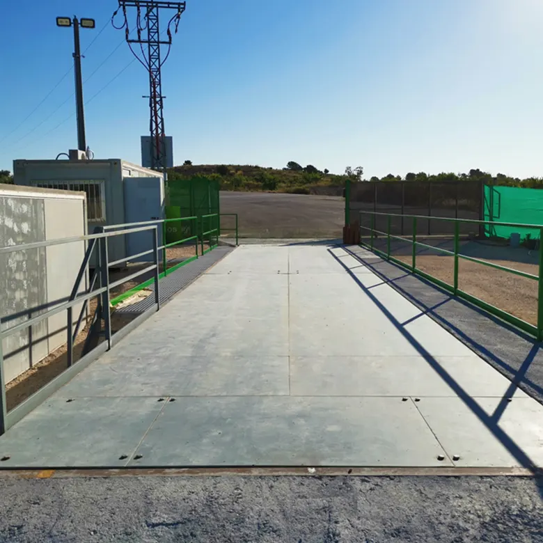 Báscula en Escombrera CH para el pesaje de camiones con residuos inertes